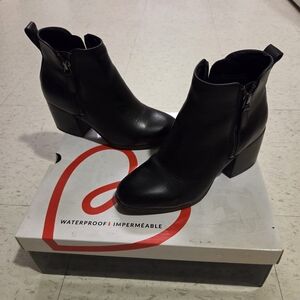 Black Waterproof Ankle Boots